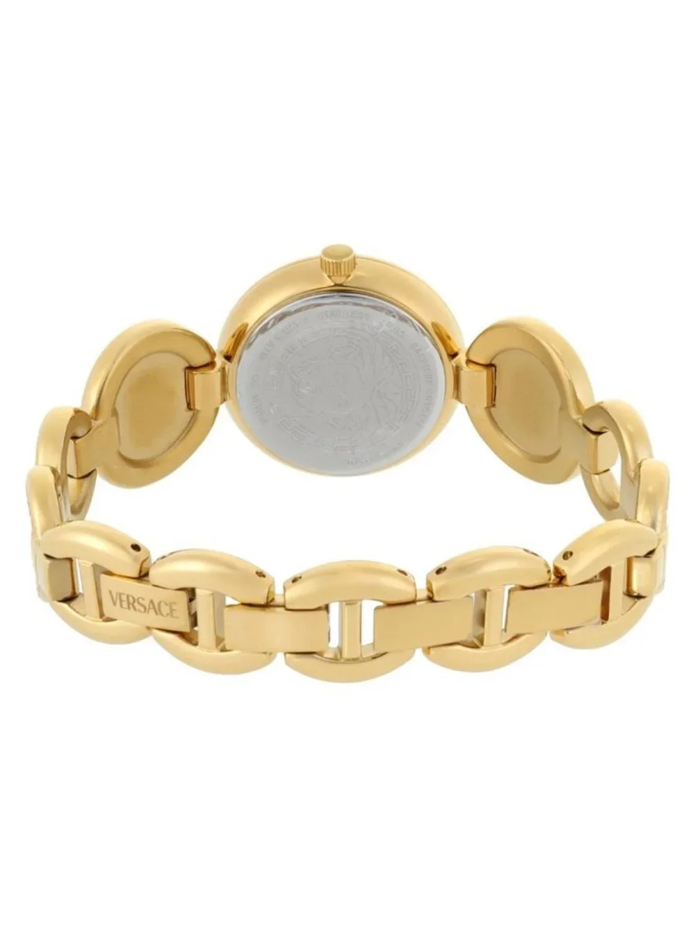 NWT Versace Greca Jewel Quartz Gold Dial Ladies Watch